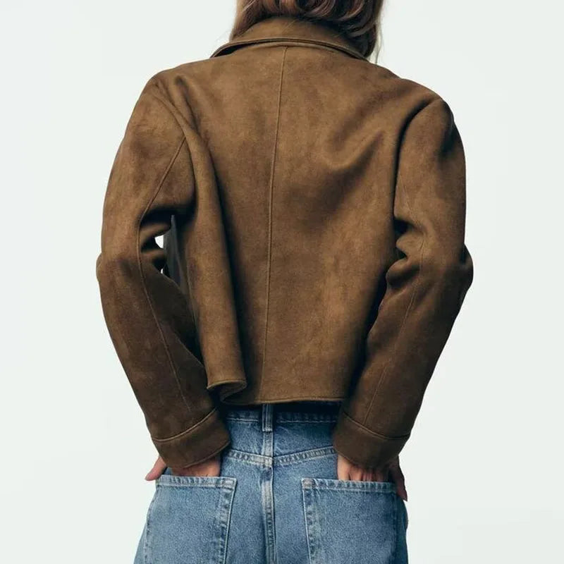 Ivy | Cropped Suede Jacket