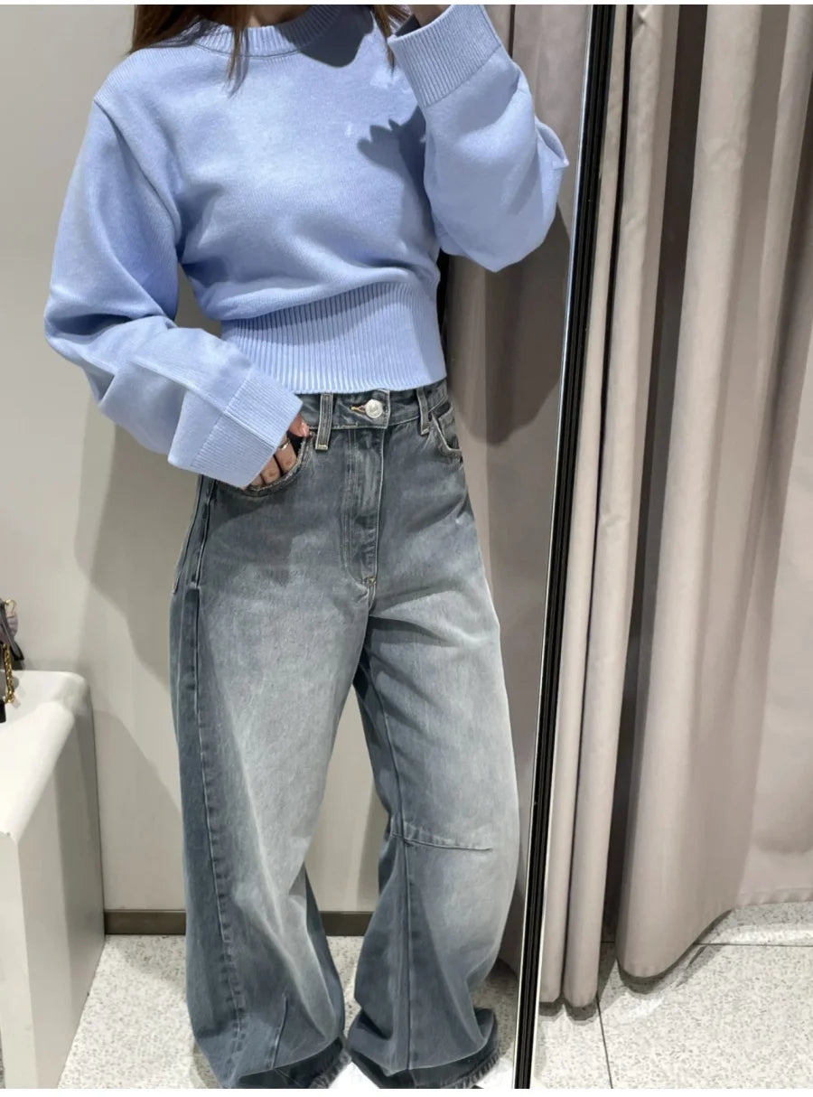 Elsie | Cropped Knit Sweater