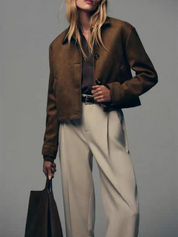 Ivy | Cropped Suede Jacket