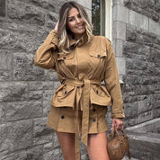 Freya | Belted Cotton Utility Trench