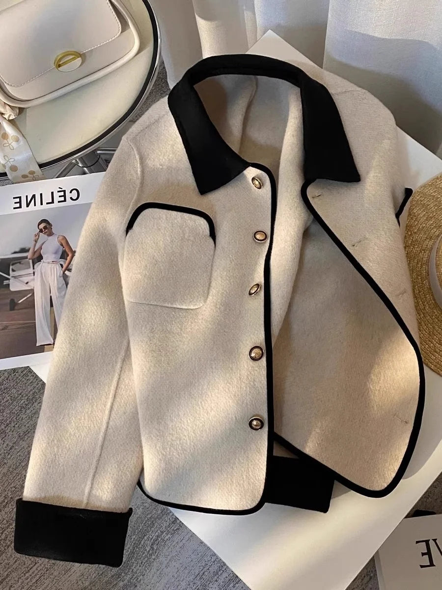 Karinna | Contrast Trim Collar Jacket