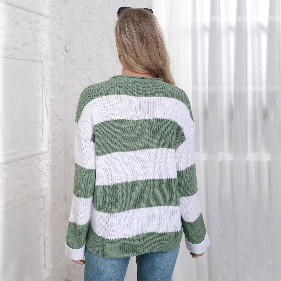 Emma | Striped Oversized Knit Sweater