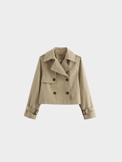 Cropped Double-Breasted Trench Jacket | Amelia