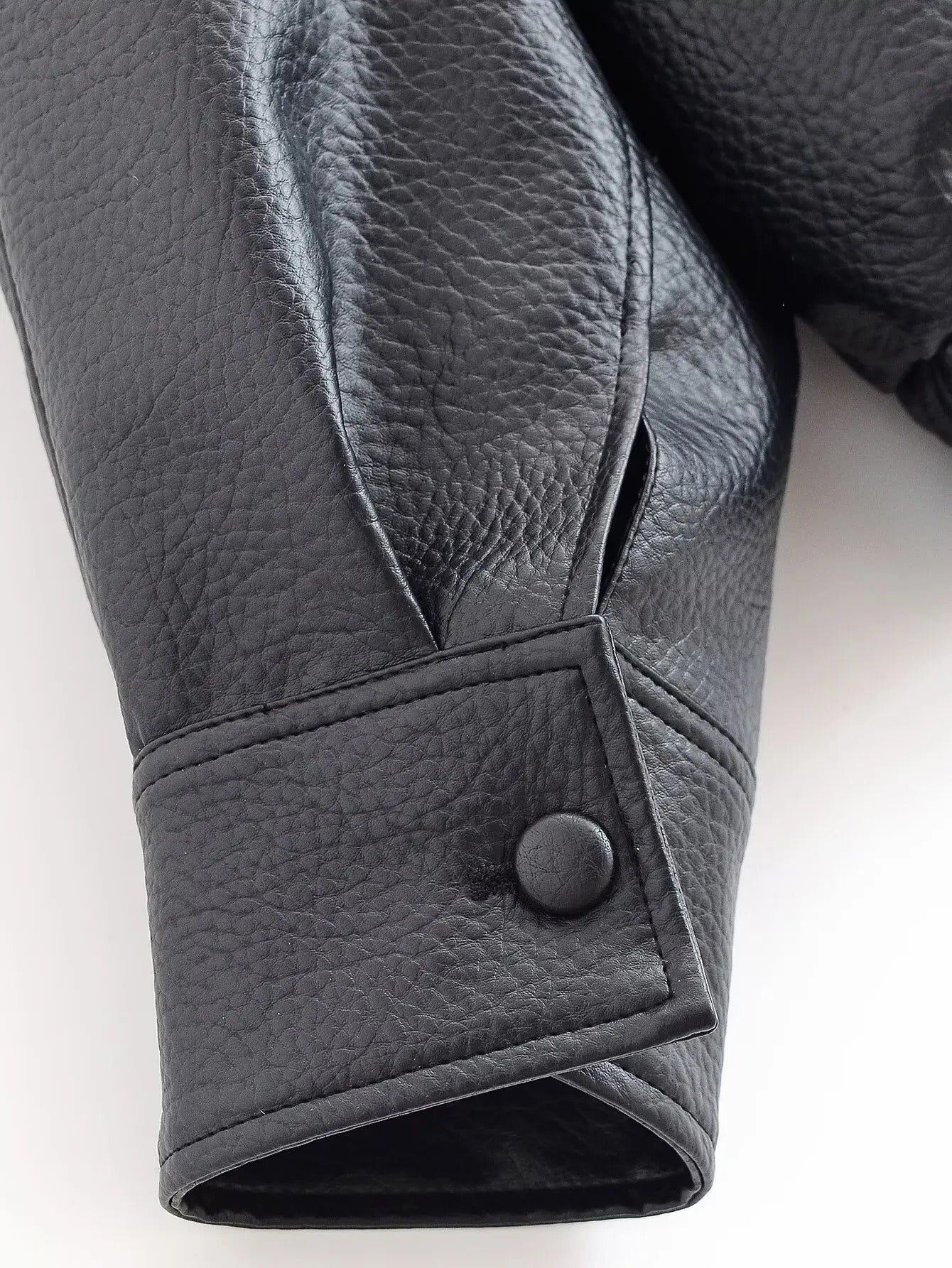 Felicia | Oversized High-Neck Faux Leather Jacket – HORUS