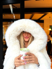 Athena | Faux Fur Hooded Statement Coat