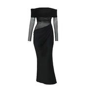 Demi | Long Sleeve Illusion Midi Dress