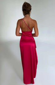 Aurora | Satin Slit Maxi Dress