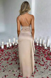 Aurora | Satin Slit Maxi Dress