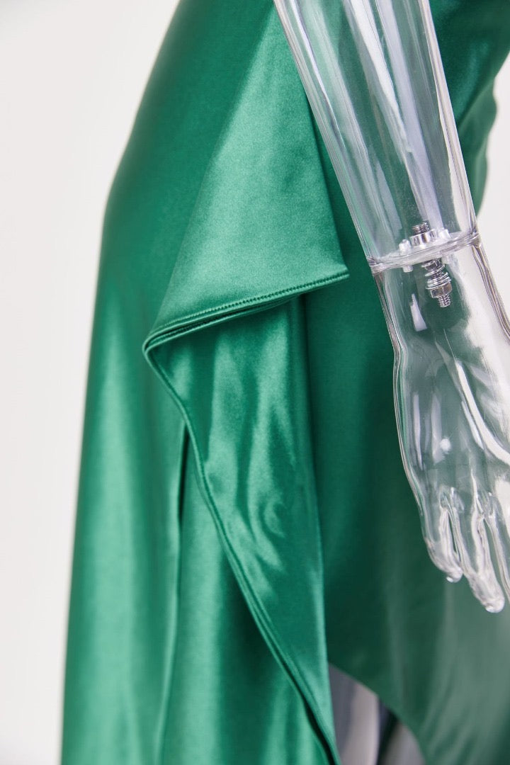 Aurora | Satin Slit Maxi Dress