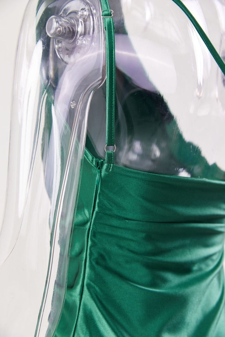 Aurora | Satin Slit Maxi Dress