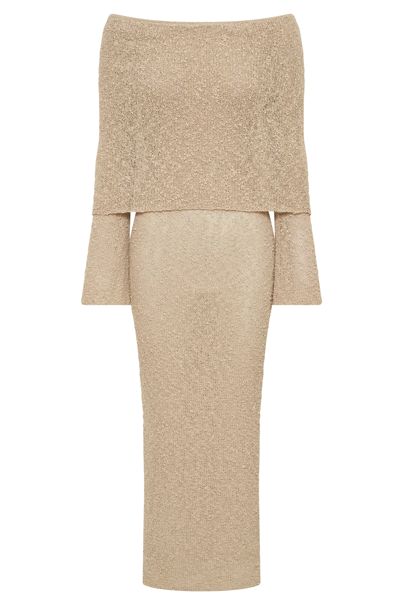 Naiya | Off-Shoulder Mesh Maxi Dress