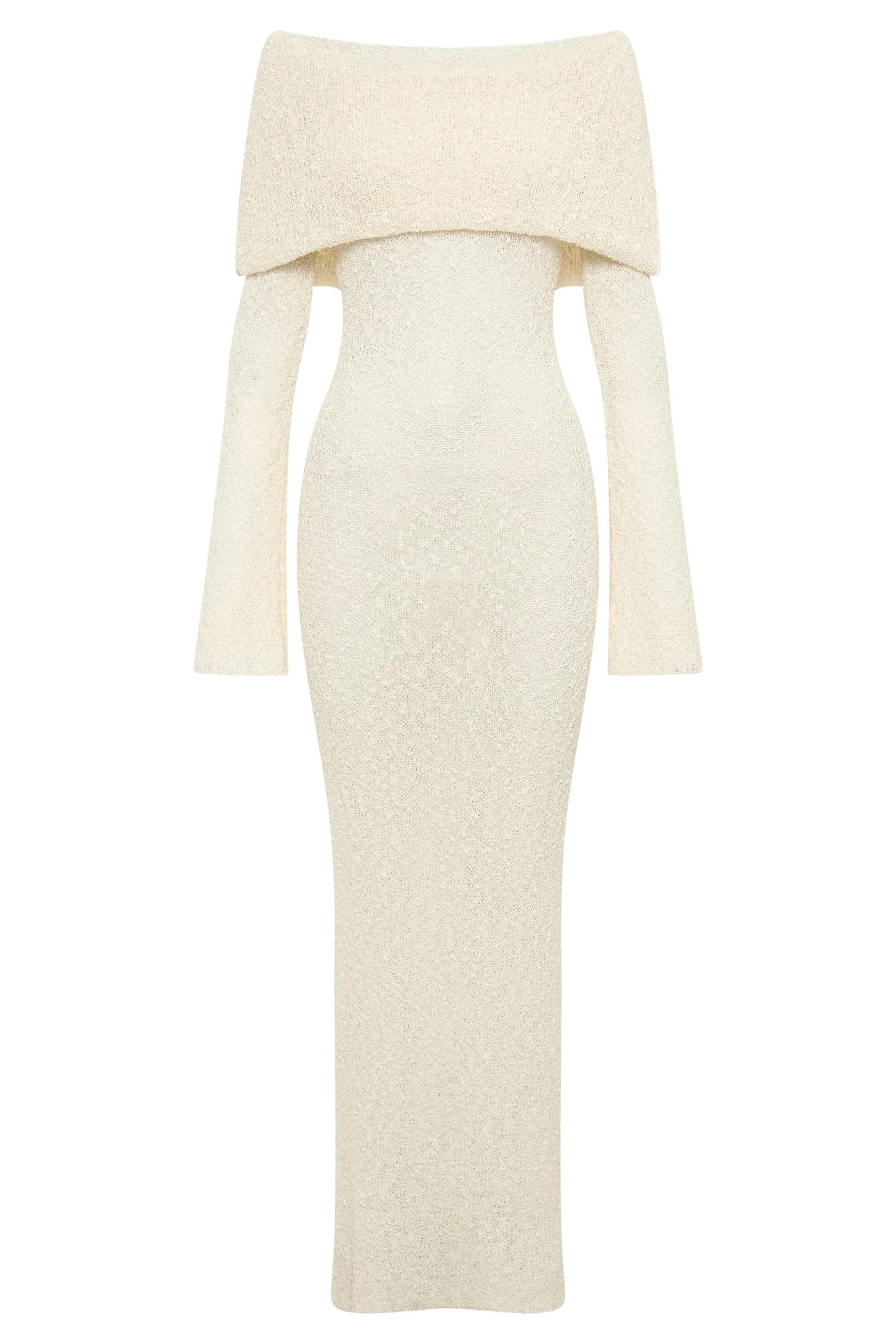 Naiya | Off-Shoulder Mesh Maxi Dress