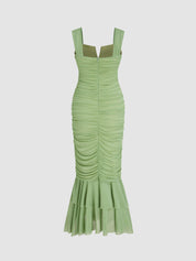 Camille | Ruched Midi Dress
