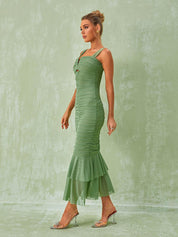 Camille | Ruched Midi Dress