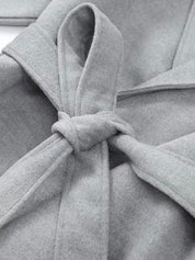 Céline | Manteau ceinturé à poignets en fausse fourrure