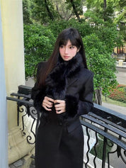 Gina | Faux Fur Collar Maxi Coat