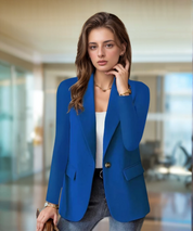 Blazer slim fit à revers pour femme