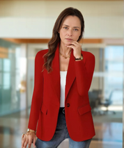 Blazer slim fit à revers pour femme