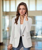 Blazer slim fit à revers pour femme