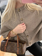 Blake | Wool-Blend Button-Up Cape Sweater