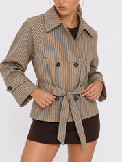 Bruyère | Checked Belted Trench Jacket