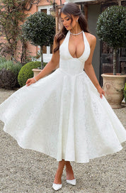 Esmeralda | Halter Sleeveless Midi Dress (Buy 1, Get 1 Free)