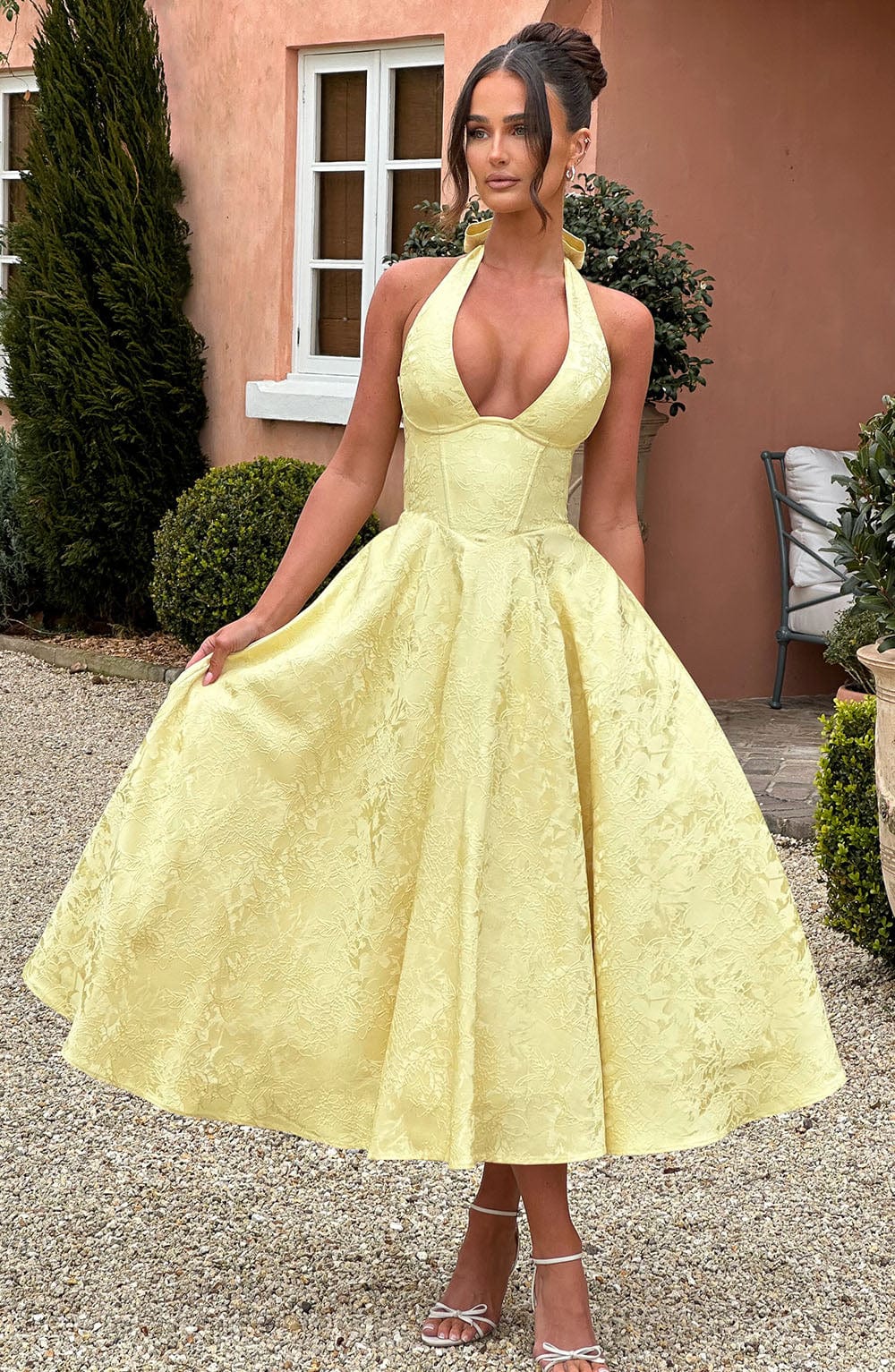 Esmeralda | Halter Sleeveless Midi Dress (Buy 1, Get 1 Free)