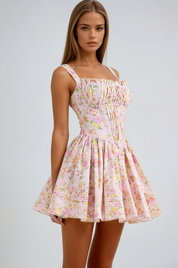 Lynn | Floral Corset Mini Dress