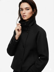 Clara | Manteau court à col montant Blend
