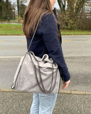 Emma - Large Handbag with Elegant Chain Handle for Women