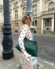 Madeleine Vegan Leather Woven Bag Medium