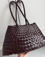 Madeleine Vegan Leather Woven Bag Medium