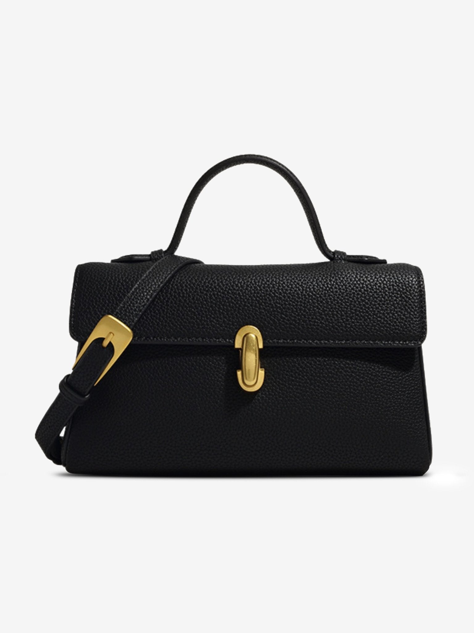 Cassy Elegant Vegan Leather Crossbody Bag with Removable Strap