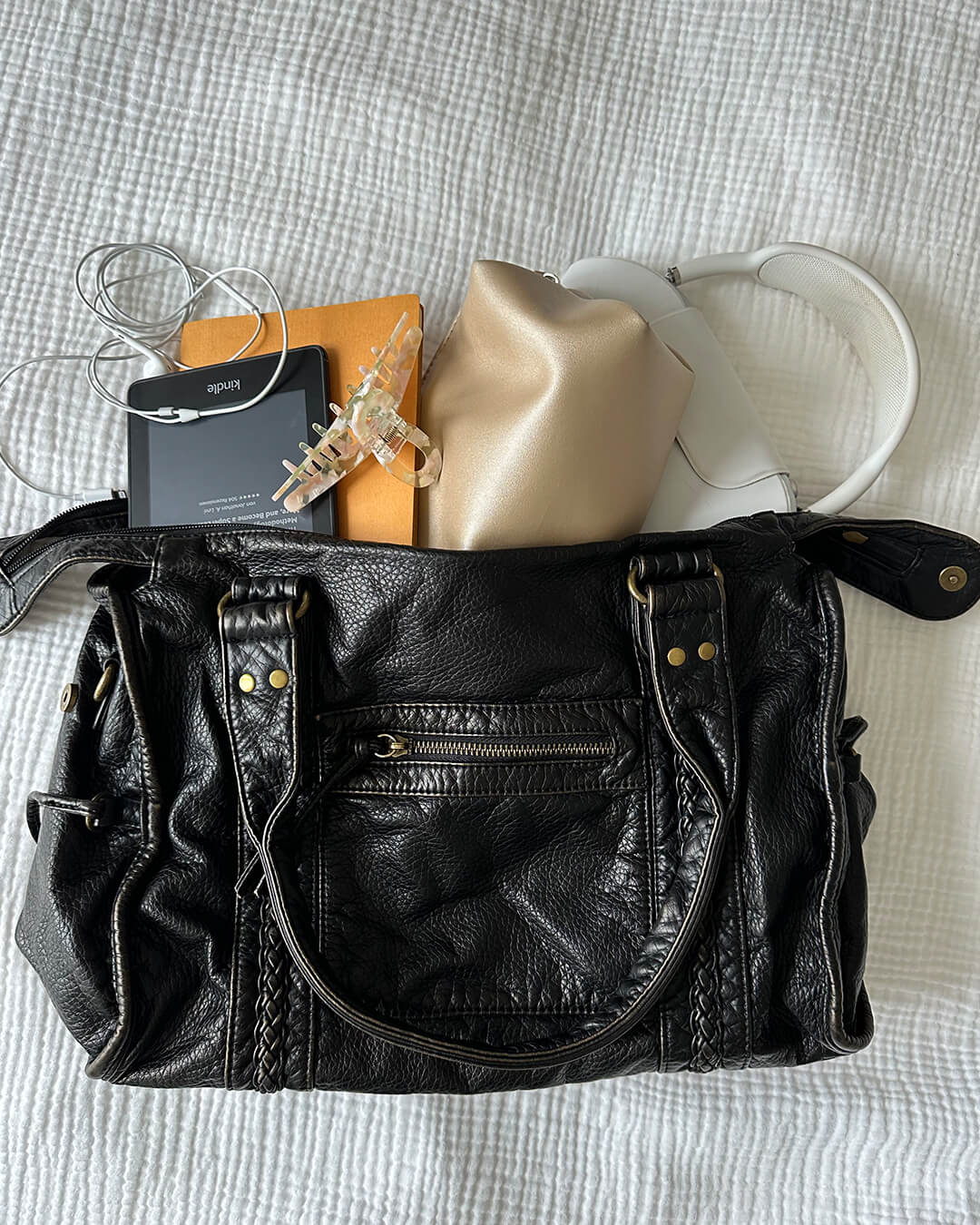 Arabell | Vintage Faux Leather Structured Tote Bag