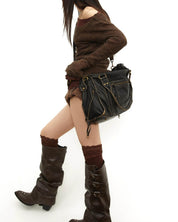 Arabell | Vintage Faux Leather Structured Tote Bag