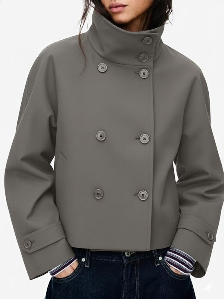 Clara | Blend High-Neck Short Coat