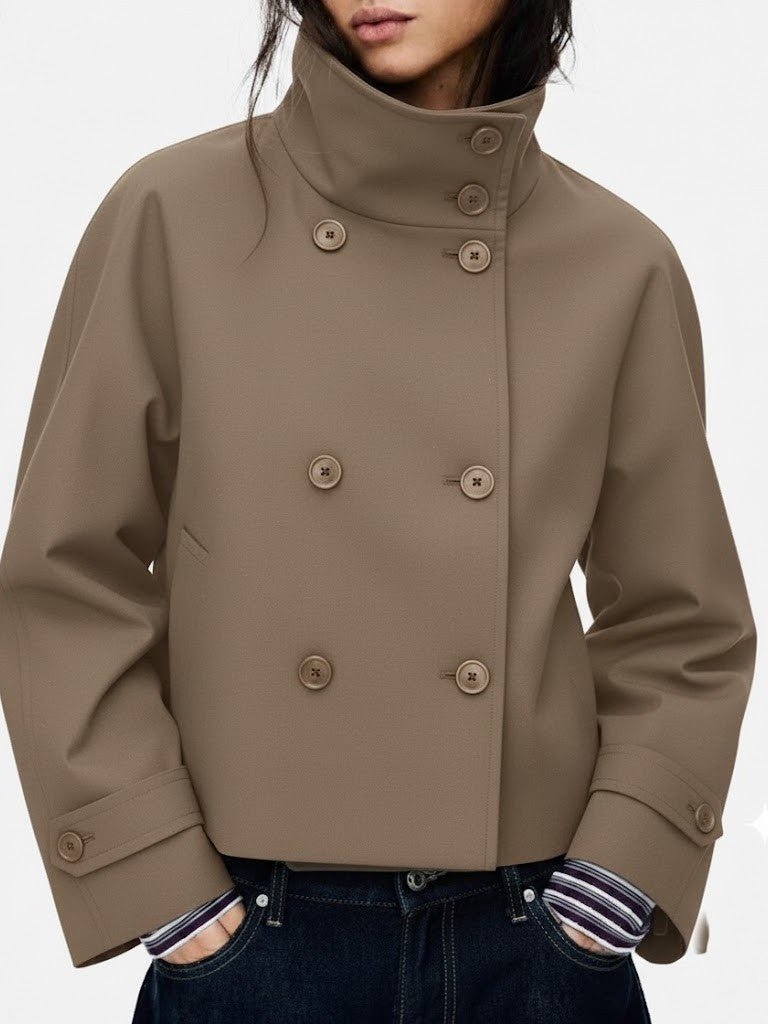 Clara | Blend High-Neck Short Coat