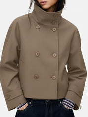 Clara | Manteau court à col montant Blend